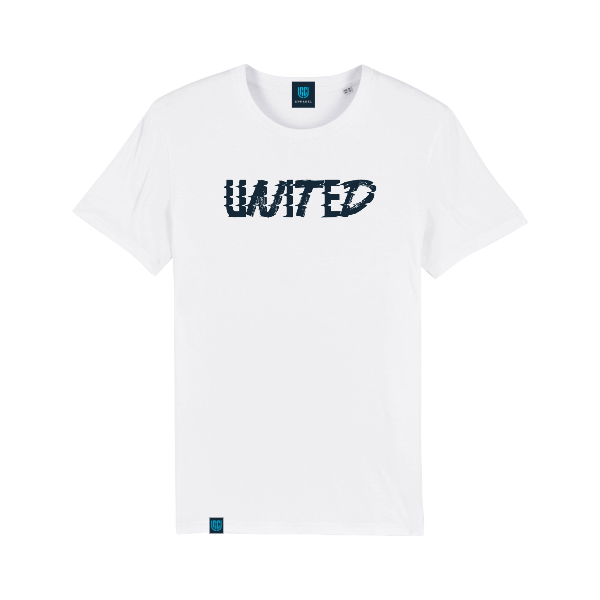Deep Slate United Logo White T-Shirt