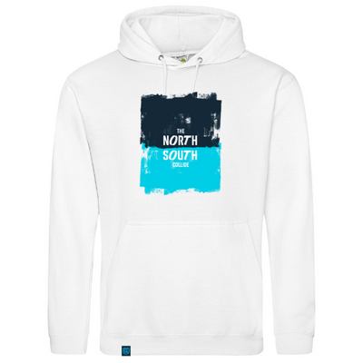 North South Collide Logo White Hoodie