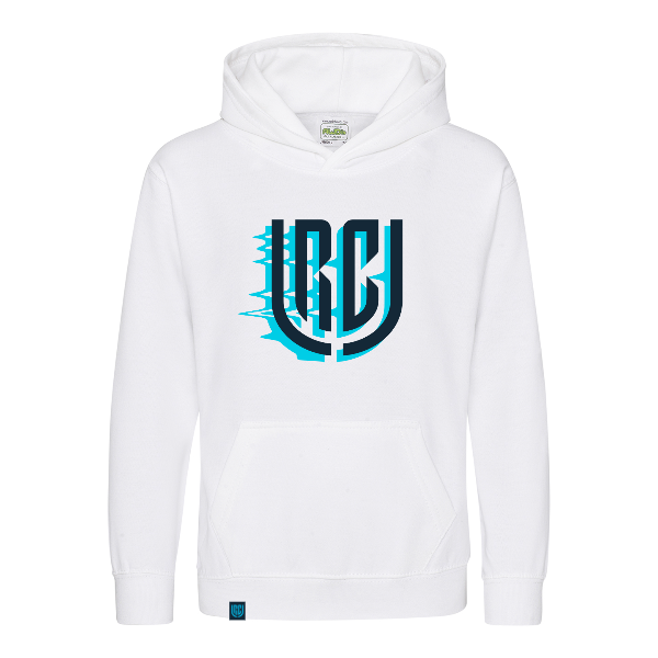 Liquid Effect URC Logo White Kids Hoodie