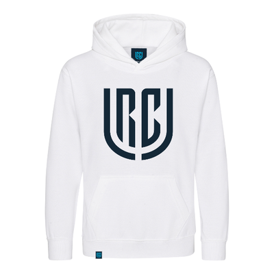 Deep Slate URC Logo White Kids Hoodie
