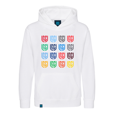 Multi-Coloured URC Logo White Kids Hoodie